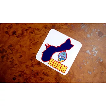 【國旗商品創意館】關島州旗地圖抗ＵＶ、防水貼紙／GUAM／世界多國款可選購