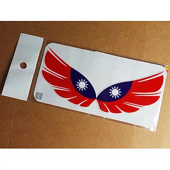 【國旗商品創意館】中華民國旗２版Ｃ款羽毛抗ＵＶ、防水貼紙／Taiwan／台灣