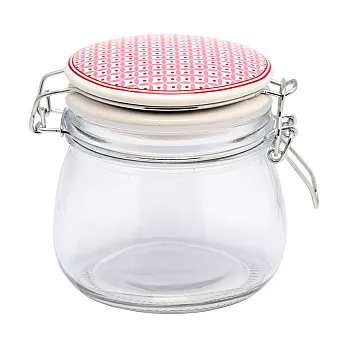 Abelone raspberry 玻璃儲物罐S 500ml