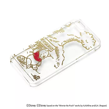 【日本 PGA-iJacket】iPhone SE/5/5s 金箔透明83系列 硬殼 手機殼 - 維尼832維尼