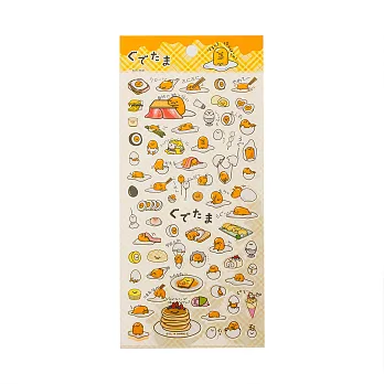 《Sanrio》蛋黃哥懶懶過生活系列透明貼紙(格紋)