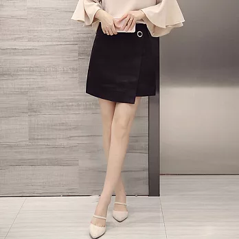 【MsMore】韓系簡約造型雪紡裙褲6073000052102S黑