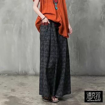 【潘克拉】迷你螺旋綁繩寬口褲-F　FREE螺旋