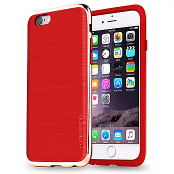 motomo iPhone6/6s 4.7吋 INO Line Infinity 質感流線保護殼 金屬紅/鉻金框