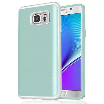 motomo Galaxy Note 5 INO Line Infinity 質感流線保護殼 薄荷藍/銀框