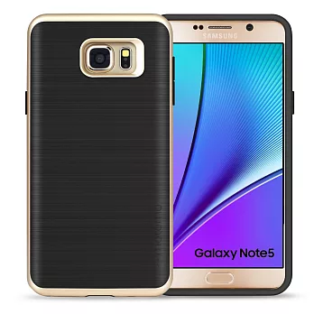 motomo Galaxy Note 5 INO Line Infinity 質感流線保護殼 黑/金框