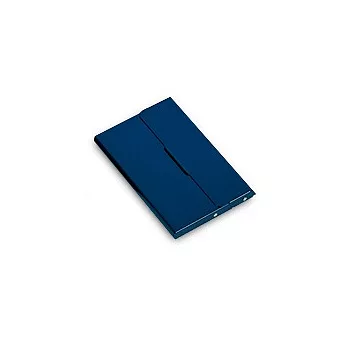 橫式薄型鋁製名片收納盒 CH828銀藍色