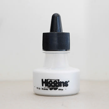 HIGGINS專業墨水 顏料系白色29.6ml