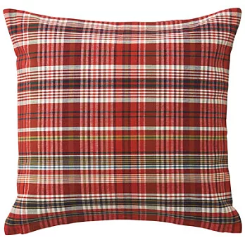 [MUJI無印良品]印度棉馬杜拉斯抱枕套/43橘色