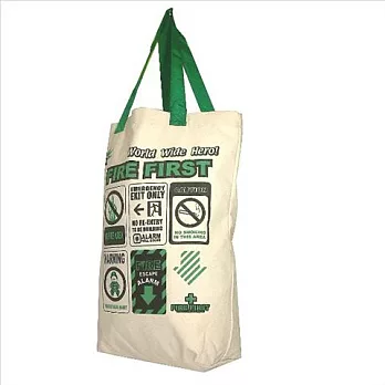 EZPACK 帆布購物袋 米色-綠
