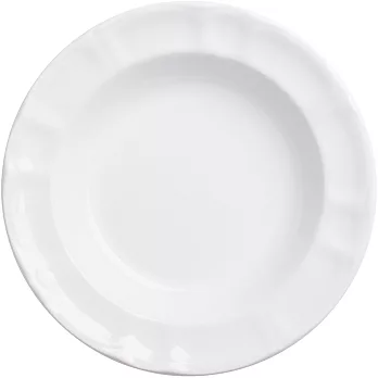 《EXCELSA》Chic陶製深餐盤(白22cm)