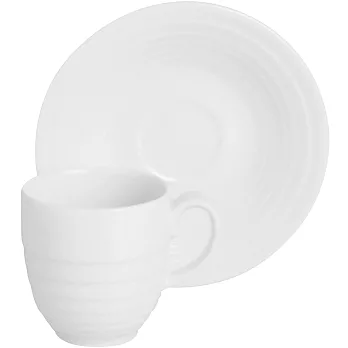 《EXCELSA》Ring瓷製咖啡杯碟組(白200ml)