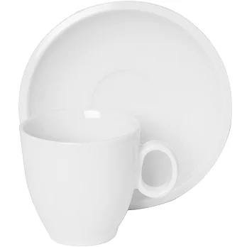 《EXCELSA》Milano瓷製咖啡杯碟組(白210ml)