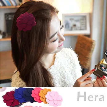 【Hera】赫拉 韓國絨毛多層次花朵髮貼/魔法貼/瀏海貼－二入組（不挑色）