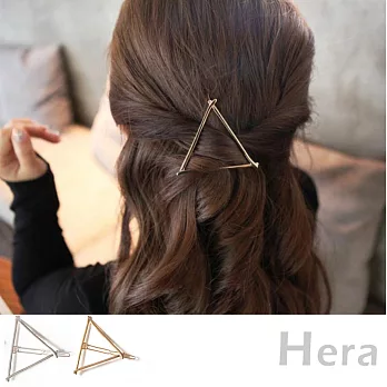 【Hera】赫拉 線條幾何邊夾/扣夾/髮夾/-兩色-三款(金色-三角形)
