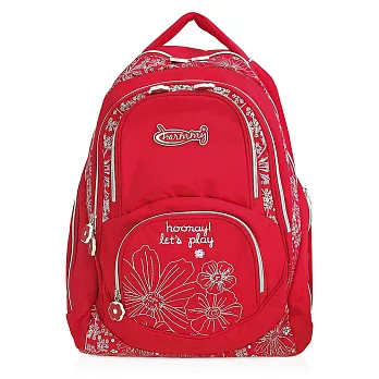 1818 活力[花PRINT]後背包 渡假紅(CG20846-R)