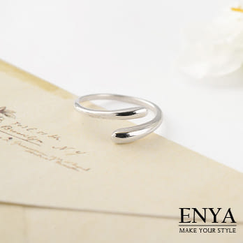 Enya★925銀 簡約純色戒指銀色#11