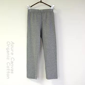 【Azure Canvas藍天畫布】麻灰系列-有機棉 兒童針織窄管薄長褲120麻灰
