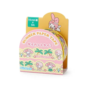 《Sanrio》美樂蒂花邊裝飾造型紙膠帶(熱情夏威夷)