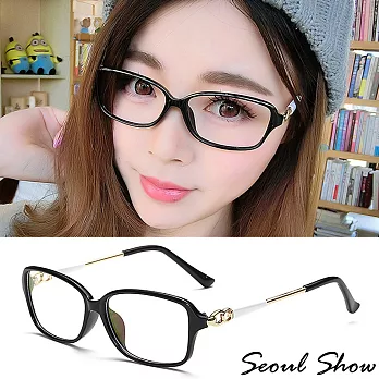 Seoul Show 雙扣白使平光眼鏡 8023