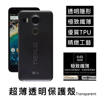 LG NEXUS 5X 5.2吋超薄透明點紋軟質保護殼