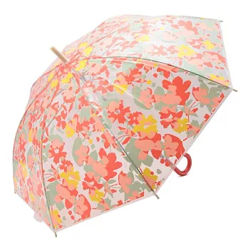 【Afternoon Tea】迷彩花卉透明長傘 粉紅色