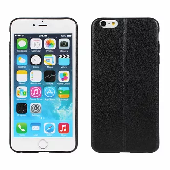 【BIEN】iPhone 6 Plus/6s Plus 紳士真皮革軟質手機殼(黑)