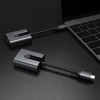 亞果元素 CASA V01 USB Type-C VGA 轉接器灰