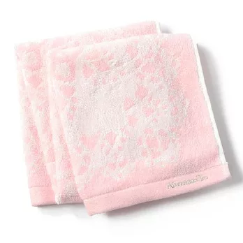 【Afternoon Tea】蕾絲涼感洗臉毛巾 淺粉紅
