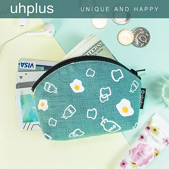 uhplus 樂。朝食系列–貝殼小物包(淺綠)