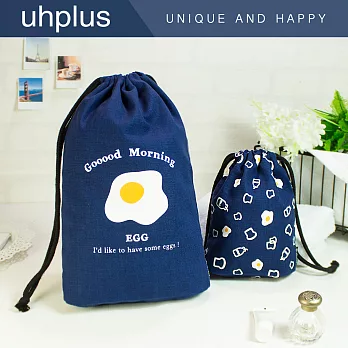 uhplus 樂。朝食系列–旅行分類袋組(荷包蛋)