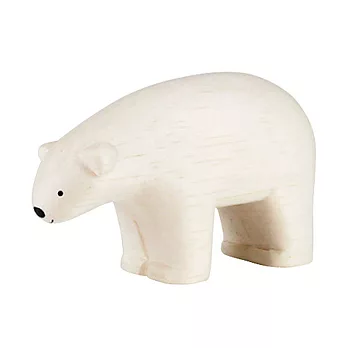 日本T-LAB純色實木小動物擺飾-北極熊