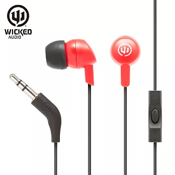 美國危客 Wicked Audio WI-1353 入耳式線控耳機紅色