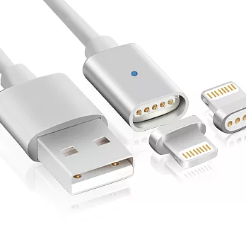 K-Line Apple Lightning 8pin 磁吸充電線(銀)