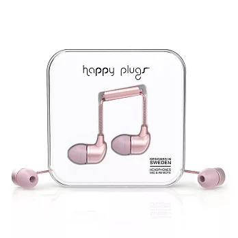 Happy Plugs 音符入耳式耳機 奢華限定款-粉色金