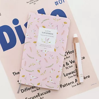 Indigo 柳林風聲長版條紋筆記本-幸福粉紅