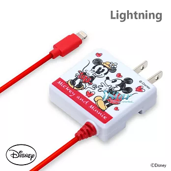 【日本PGA-iJacket】 正版迪士尼 Lightning專用 方形造型充電插頭米奇米妮
