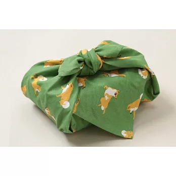 餐盒包巾--綠柴犬