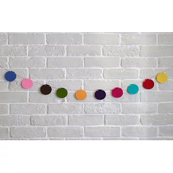 彩色圓點不織布掛旗