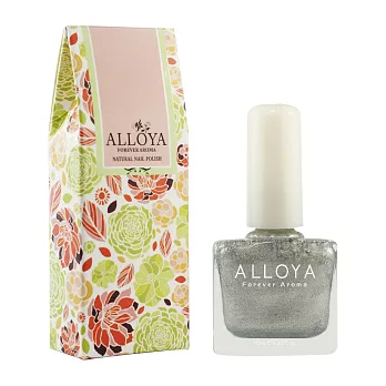 【英國ALLOYA愛若雅】無毒水性指甲油 可撕可剝持久孕婦兒童可用 銀色搖滾053