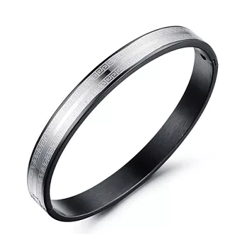 AmaZing 最愛你-唯美時尚鈦鋼玫瑰金情侶手環 (2色任選)黑色