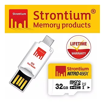 力鍶 Strontium Nitro UHS-1 Class10 Micro SDHC 32GB 二合一 記憶卡 (附贈OTG讀卡機)