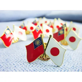 【國旗商品創意館】台灣、日本雙國旗徽章20入組／中華民國／Taiwan／Japan