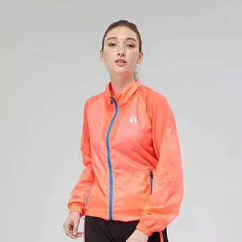 FIVE UP-彩虹色抗UV薄風衣外套S粉紅