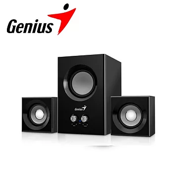 Genius 昆盈2.1聲道重低音立體聲音箱喇叭SW2.1 375-BK沉穩黑