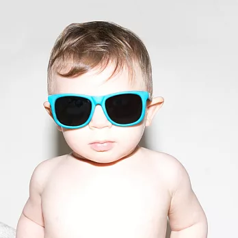 [美國Mustachifier]抗UV時尚嬰兒太陽眼鏡(附固定繩)(0-2歲)晴天藍