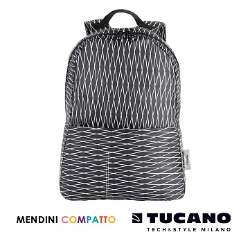 TUCANO X MENDINI 設計師系列超輕量折疊收納後背包黑
