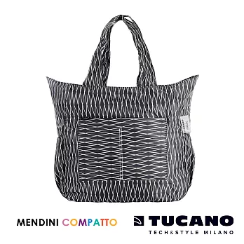 TUCANO X MENDINI 設計師系列超輕量折疊收納托特包黑