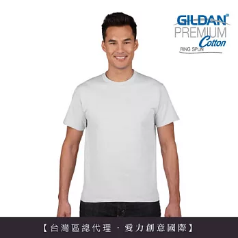 GILDAN 總代理-100%美國棉~亞規圓筒短袖素面T-Shirt ~L白色