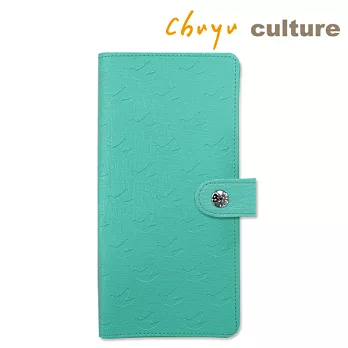 珠友 票卡收納長夾/皮夾/手拿包B青